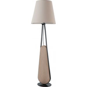 lampada da terra / moderna / in tessuto / in legno