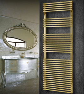 scaldasalviette ad acqua calda / in acciaio / moderno / da parete