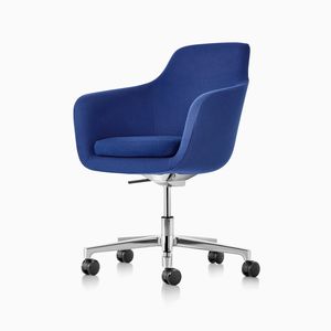 poltrona da ufficio moderna / in tessuto / con rotelle / con base a stella