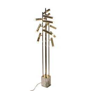 lampada da terra / moderna / in ottone placcato oro / in marmo