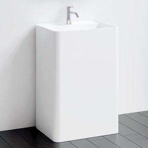 lavabo da terra / rettangolare / ghisa minerale / moderno