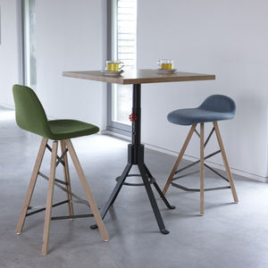 tavolo da bistrot moderno / in acciaio / in quercia / in teak