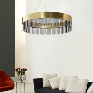 lampadario moderno / in ottone / in vetro / a incandescenza