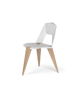sedia design originale / in legno / in metallo / nera