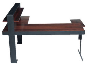scrivania in legno / in metallo / Art Deco / contract