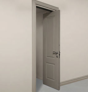 porta da interno / a bilico con asse laterale / in legno / laccata