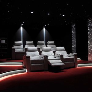 poltrona per cinema in tessuto