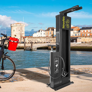 stazione di riparazione biciclette in acciaio galvanizzato