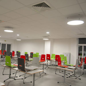 luce a sospensione / LED / tonda / in alluminio