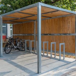 rastrelliera per biciclette in acciaio / con sistema di sicurezza / per spazi pubblici