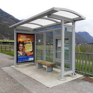 pensilina per fermata d'autobus in alluminio