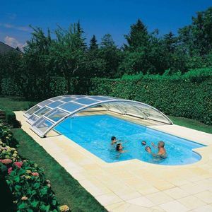 copertura per piscina a mezza altezza