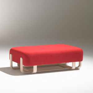 divanetto imbottito moderno / in tessuto / in legno / per hotel