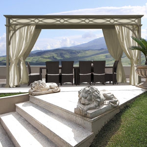 gazebo in ferro battuto / tetto in tela / contract / per hotel