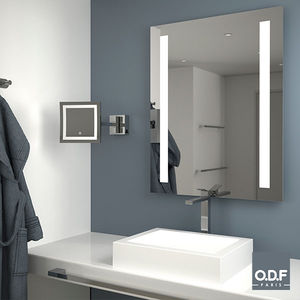 specchio da bagno a muro / luminoso a LED / moderno / rettangolare