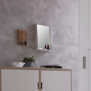 specchio a muro / con ripiano / moderno / rettangolare