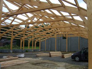 portale in legno lamellare