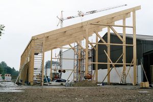 portale in legno lamellare