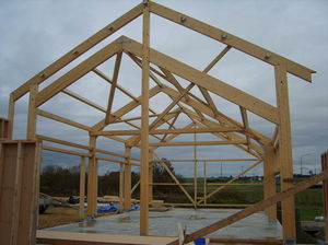 portale in legno lamellare
