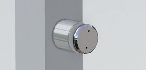 morsetto per vetro in acciaio inox / per pannelli / per muro