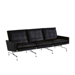 divano design scandinavo / in pelle / in acciaio / in acciaio inossidabile lucido
