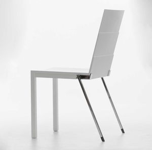 sedia visitatore moderna / impilabile / in legno / in metallo
