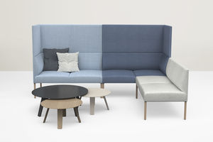 divanetto imbottito modulare / design scandinavo / in tessuto / contract