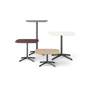 tavolino basso moderno / in HPL / in ABS / con supporto in metallo