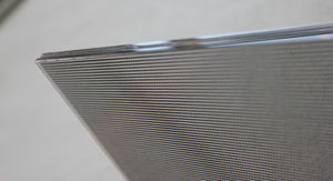 pannello in vetro laminato / decorato / per interni / con inserti in metallo