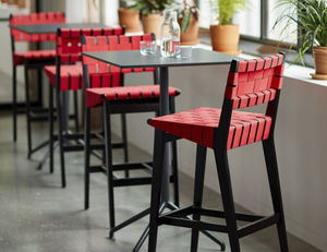 sedia alta moderna / imbottita / in cotone / in Sunbrella®