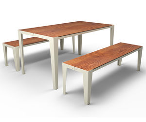 set tavolo e panca contemporaneo