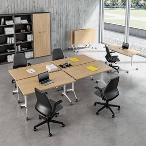 scrivania per open space / in legno / moderna / contract