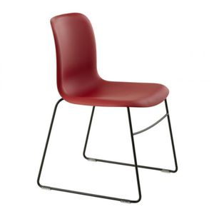 sedia visitatore moderna / con braccioli / imbottita / impilabile