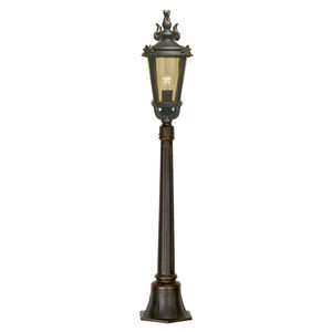 lampioncino da giardino / classico / in acciaio / in vetro