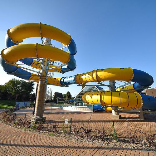 Scivolo girevole - Ø 1000 - POL -GLASS - per parco acquatico / tubolare