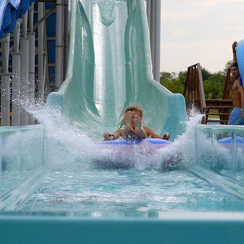 Scivolo dritto - KAMIKAZE U1400 - POL -GLASS - per parco acquatico / per ciambelle gonfiabili / ad alta velocità