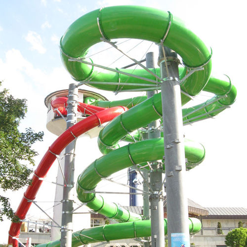 Scivolo girevole - TURBO - POL -GLASS - per parco acquatico / ad alta velocità / tubolare