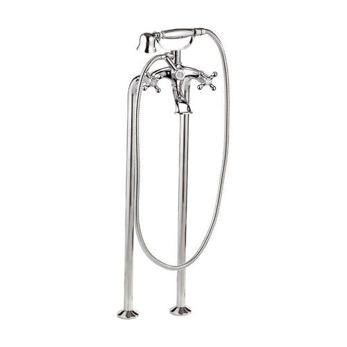 Miscelatore doppio comando per vasca - V4101XL  - DANIEL RUBINETTERIE - a pavimento / in ottone cromato / da bagno