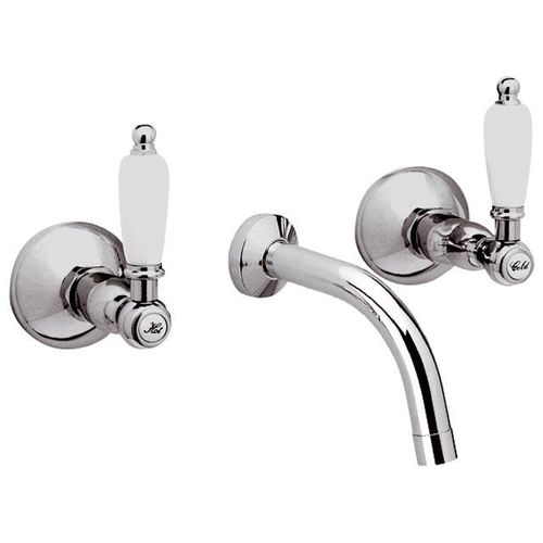 Miscelatore doppio comando per lavabo - RT5022  - DANIEL RUBINETTERIE - da parete / in ottone cromato / da bagno