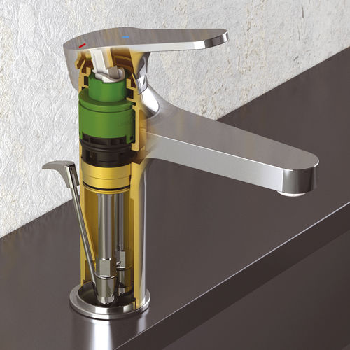 Miscelatore per lavabo - OME605LT8  - DANIEL RUBINETTERIE - da appoggio / in metallo cromato / in ottone