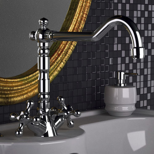Miscelatore doppio comando per lavabo - V5400 - DANIEL RUBINETTERIE - da appoggio / in ottone cromato / da bagno