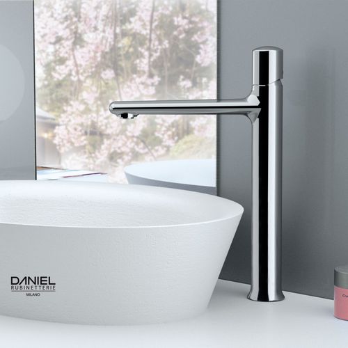 Miscelatore per lavabo - FU607B - DANIEL RUBINETTERIE - da appoggio / in metallo cromato / da bagno