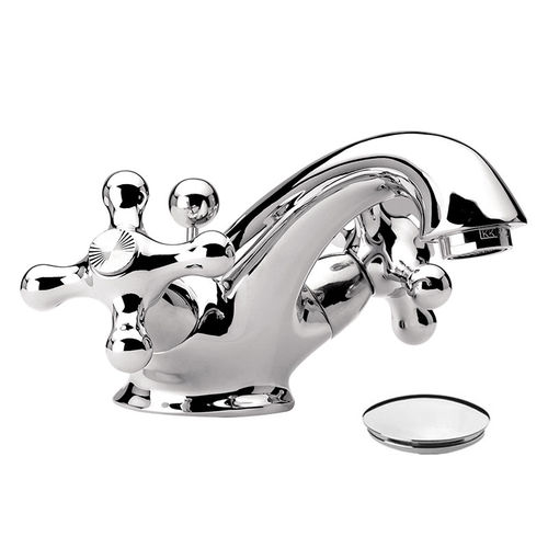 Miscelatore doppio comando per lavabo - V5112 - DANIEL RUBINETTERIE - da appoggio / in ottone cromato / da bagno