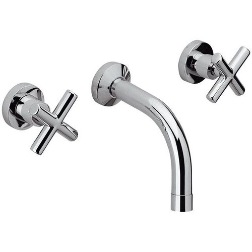 Miscelatore doppio comando per lavabo - J5022 - DANIEL RUBINETTERIE - da parete / in ottone cromato / da bagno