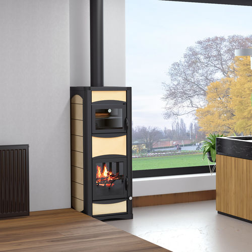 Termostufa a legna - PAOLLO F - Alfa-Plam  a.d. - 10 kW...20 kW / contemporanea / in lamiera