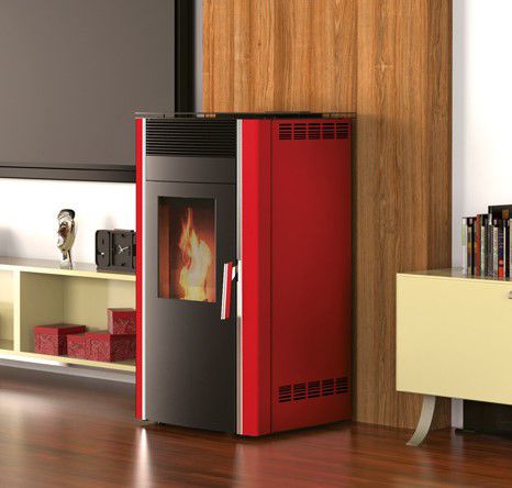 Stufa a pellet - LUCA S8 - Alfa-Plam  a.d. - 8 kW / contemporanea / in metallo