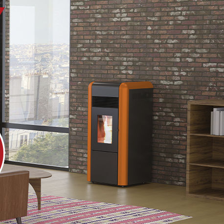 Termostufa a pellet - DINO 27 - Alfa-Plam  a.d. - 20 kW...50 kW / contemporanea / in ghisa