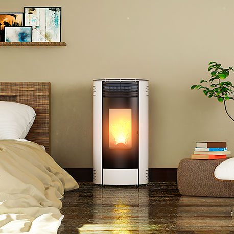 Stufa a pellet - KYRA - Alfa-Plam  a.d. - 7.5 kW / contemporanea / in lamiera
