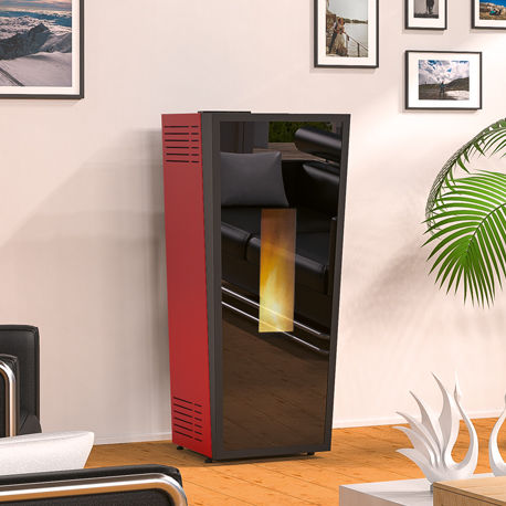 Stufa a pellet - FORMA GLASS CSA - Alfa-Plam  a.d. - 7.5 kW / contemporanea / in lamiera