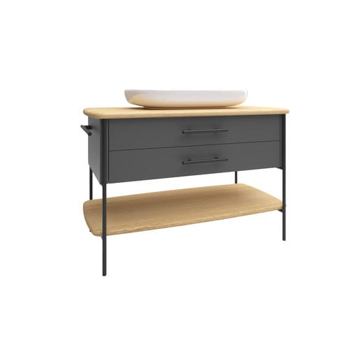 Mobile lavabo da appoggio - OV-SU2S113-P35D01 + UM-PREMIUM70 - DEVO - in ceramica / contemporaneo / senza ante